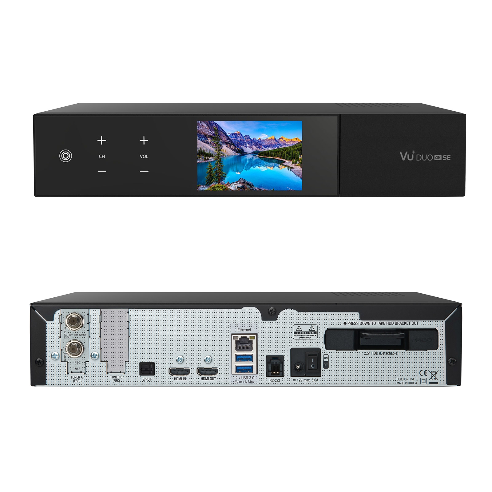 VU+ Duo 4K SE 1x DVB-S2X FBC Twin Tuner UHD 2160p WiFi PVR Ready Linux