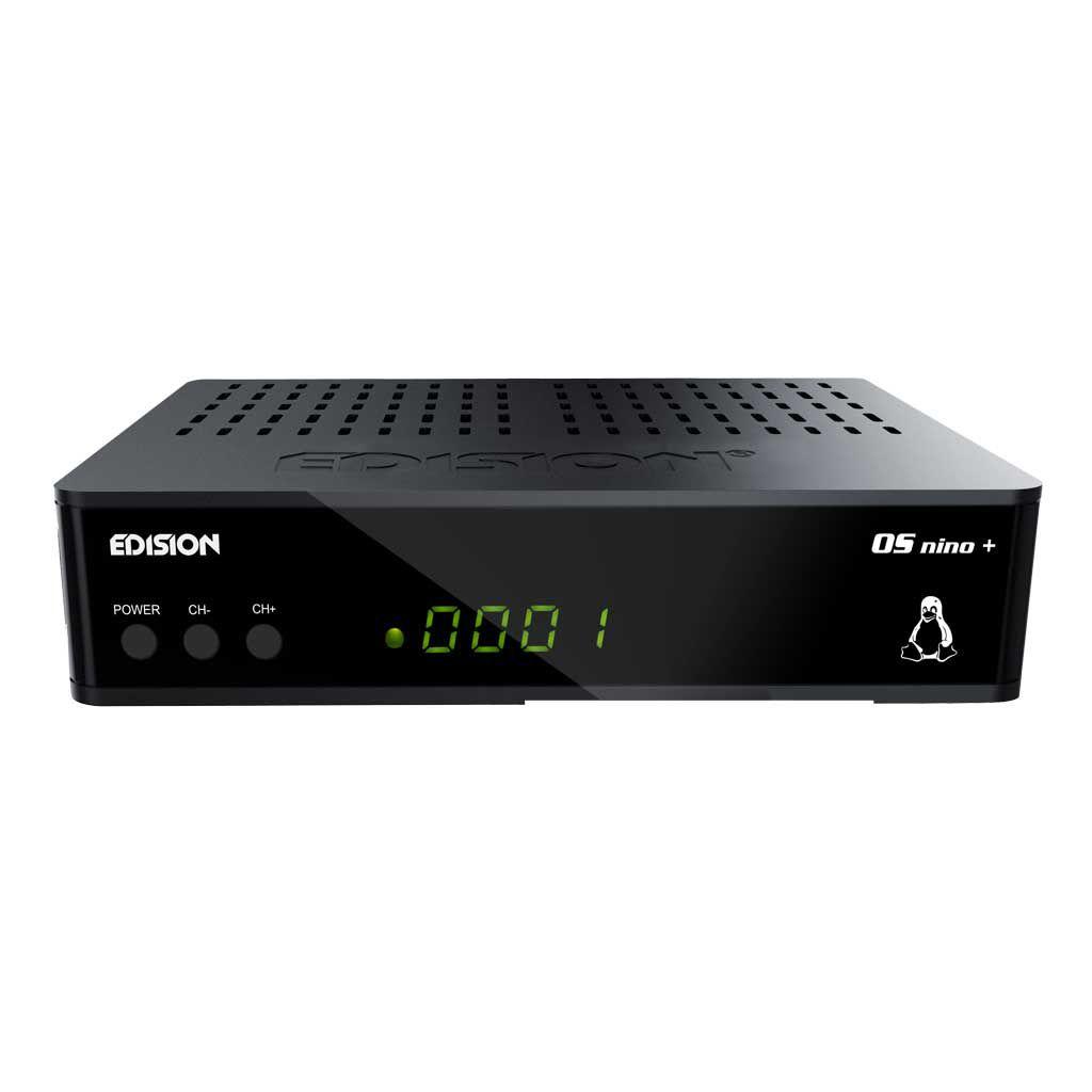 Edision OS Nino Plus S2 Full HD E2 Linux HEVC HbbTV 1080p LAN Sat Receiver 