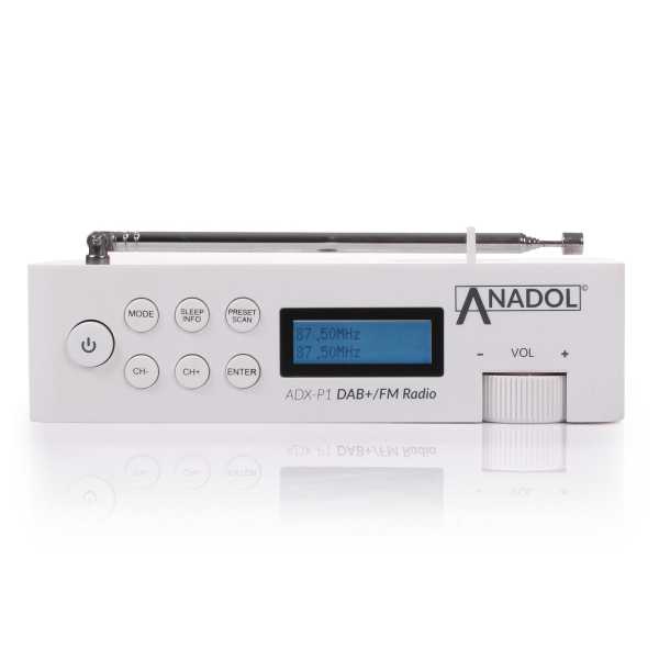 Plus Radio Anadol digital analog UKW FM geeignet tragbar mit Akku weiß DAB DAB 