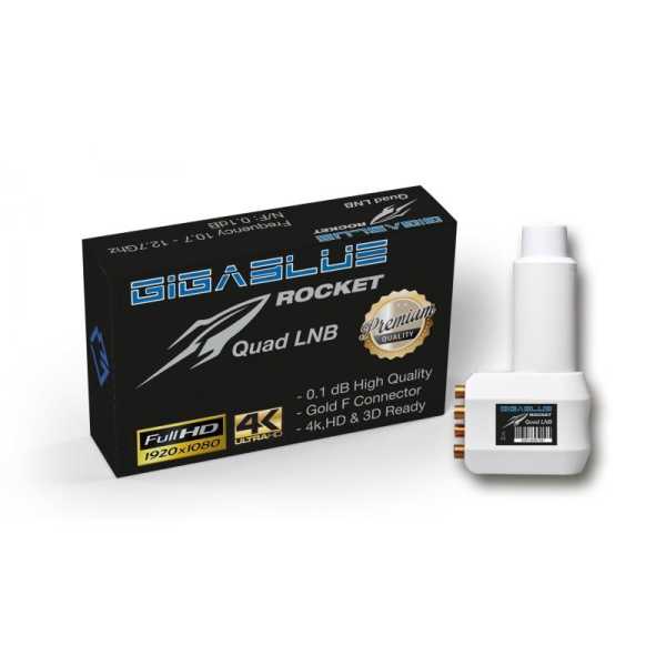 Rocket Quad Multifeed LNB 40mm Feed 0.1dB Full HD Rocket Quad Multifeed LNB 40mm Feed 0.1dB Full HD