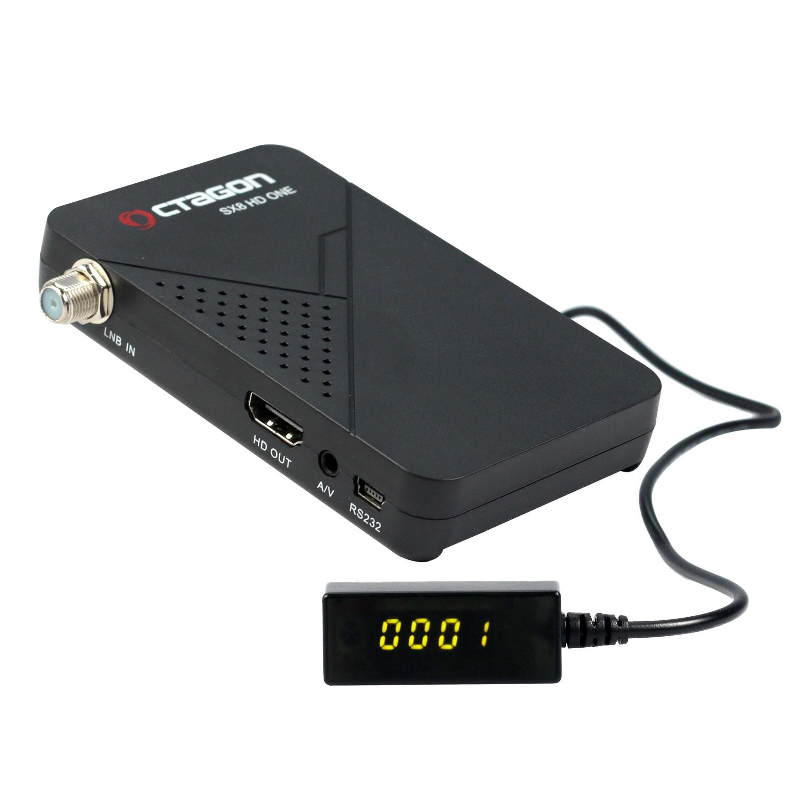 HDTV, DVB-S2, HDMI, 2X USB 2.0, 1080p, IPTV, IR Extender - nero Octagon SX8 Mini CA HD Ricevitore satellitare digitale Full HD Multistream Preprogrammato per Astra /& T/ürksat