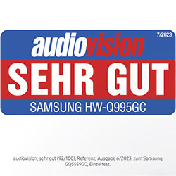audiovision, sehr gut (92/100), Referenz, Ausgabe 6/2023, zum Samsung GQ55S90C, Einzeltest.