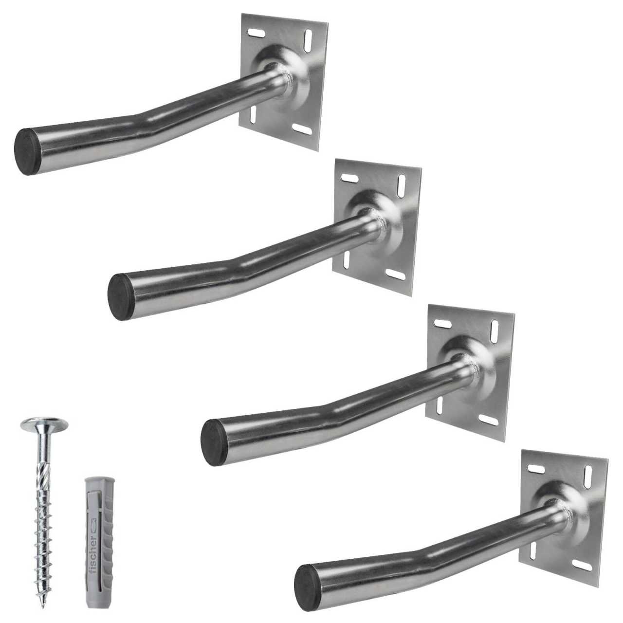 A.S.SAT Autoreifen Wandhalter Set für 4 Felgen Reifenwandhalter inkl. Montagematerial MONWAN139