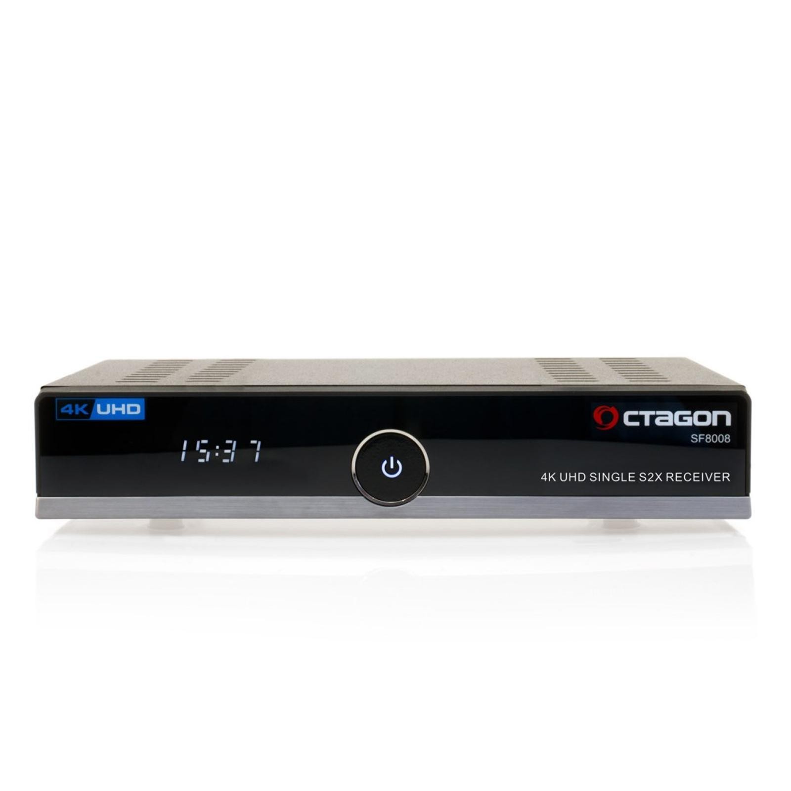 DVB-S2x R/écepteur avec cl/é Wi-Fi 150 Mbps Octagon SF8008 4K UHD E2 Linux Single Sat
