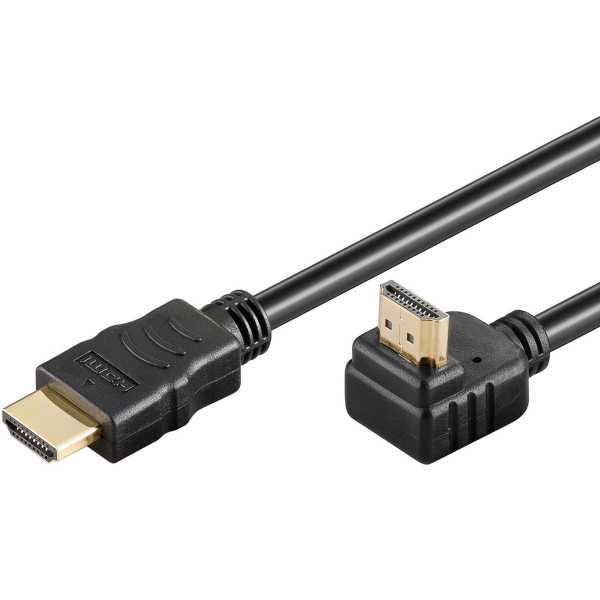 HDMI High Speed Kabel Ethernet 3D 1.5m 90° Winkelstecker