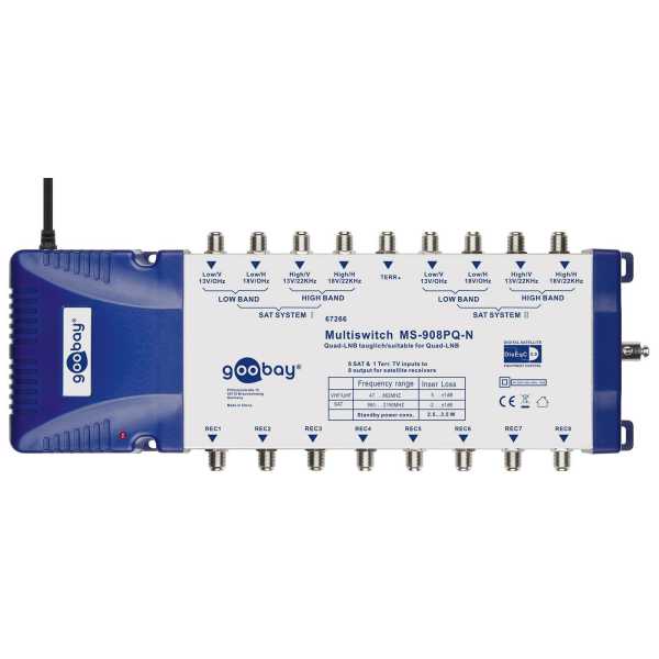 9/8 Multischalter MS-908PQ QUAD-LNB tauglich 9/8 Multischalter MS-908PQ QUAD-LNB tauglich