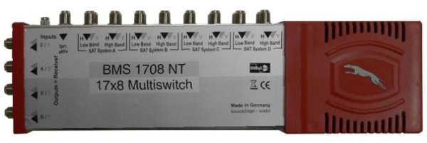 BMS 1708 NT HQ Multischalter 17/8 für 4 Satelliten & 8 Teilnehmer BMS 1708 NT HQ Multischalter 17/8 für 4 Satelliten & 8 Teilnehmer