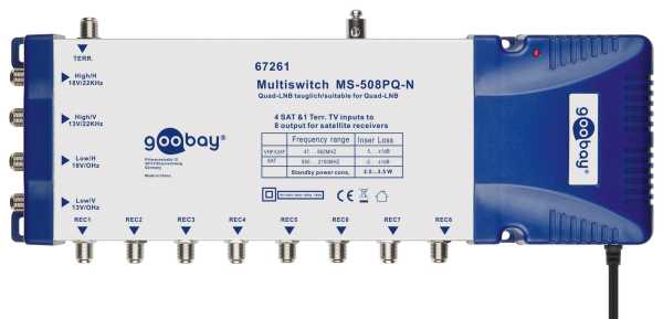 5/8 Multischalter MS-508PQ QUAD-LNB tauglich 5/8 Multischalter MS-508PQ QUAD-LNB tauglich