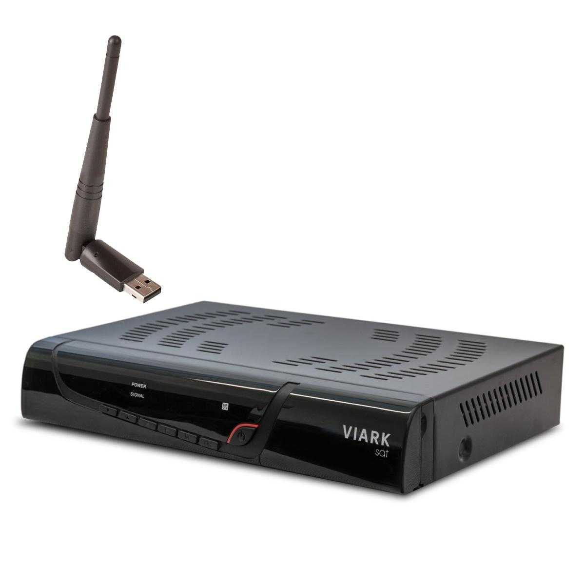 VIARK Sat 4K Cable, Ethernet (RJ-45), IPTV, Satélite, WLAN 4K Ultra HD Negro